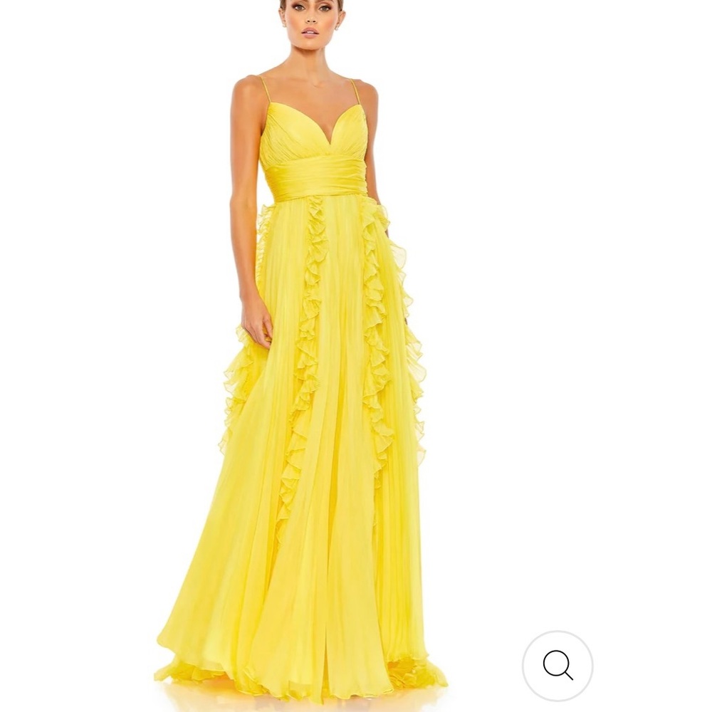 Mac Duggal Vibrant Yellow Prom Dress